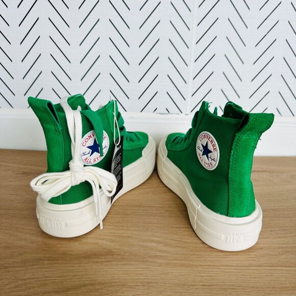 ⭐Converse Ctas Cruise Hi Platform Sz 7.5 Women Shoes Suede Green Sneaker A10239C - Picture 6 of 13